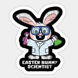 Easter Bunny Scientist Cute Rabbit Science Teacher Students Sticker